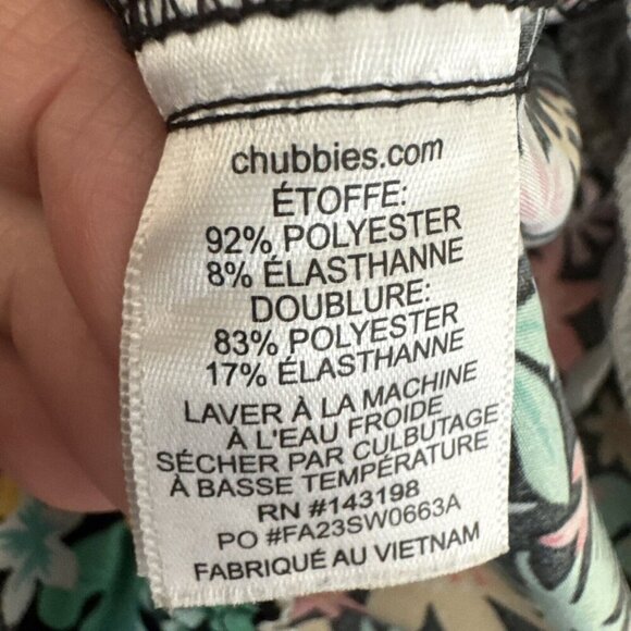 Chubbies' Men's S Classic Swim Trunk Basket Lined Multi Tropical Print 5.5" NWOT - Picture 12 of 14